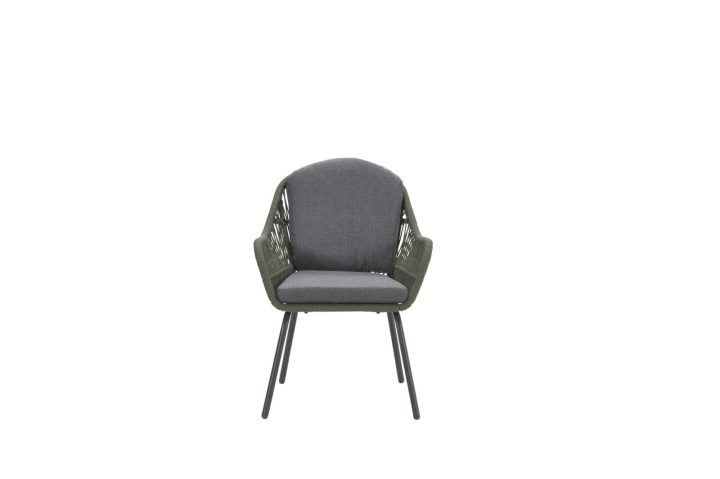 Triton dining stoel - c. bl/rope moss groen/mys. grey stoel triton dining stoel groen grijs VanderSpek