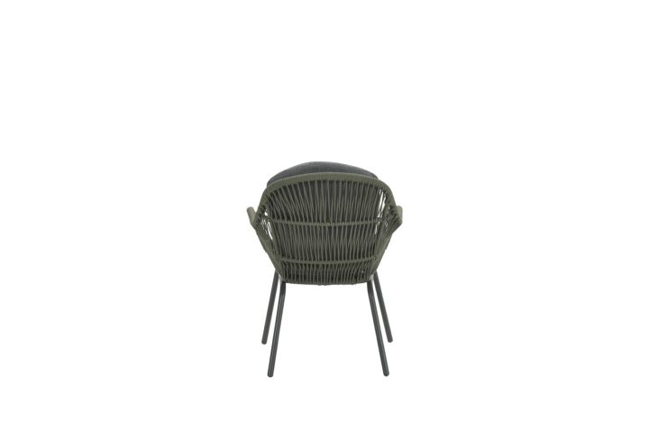 Triton dining stoel - c. bl/rope moss groen/mys. grey stoel triton dining stoel groen grijs VanderSpek achterkant