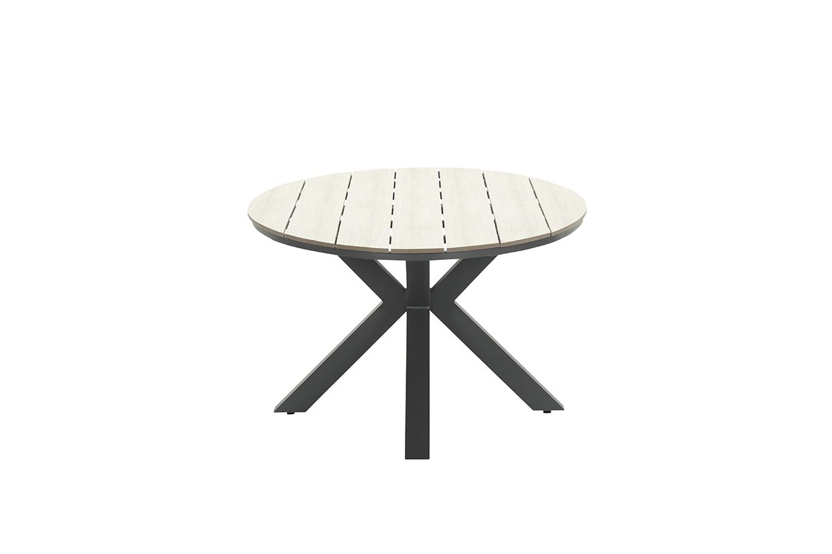 Edison tafel ovaal - carbon black/ light teak polywood 21640NF rechts 1200