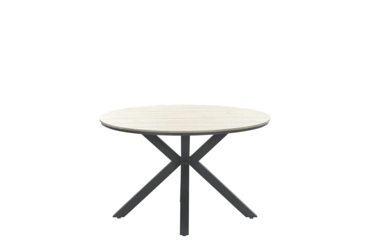 Edison tafel Ø148 cm - carbon black/ light teak polywood 21642NF 1 5MB scaled
