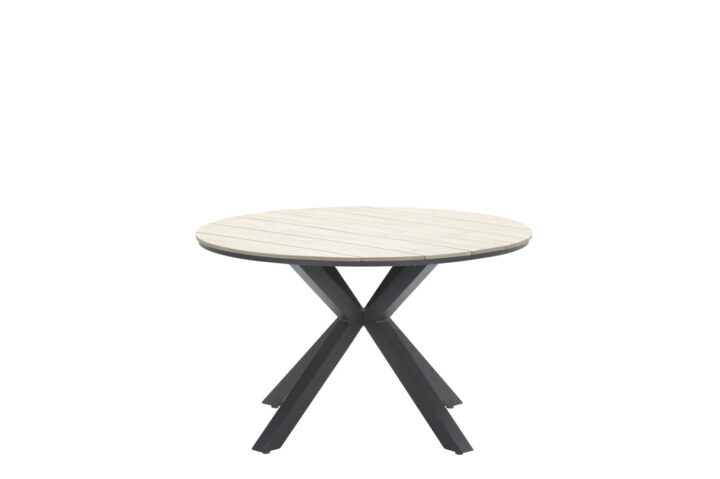 Edison tafel Ø148 cm - carbon black/ light teak polywood 21642NF 2 5MB scaled