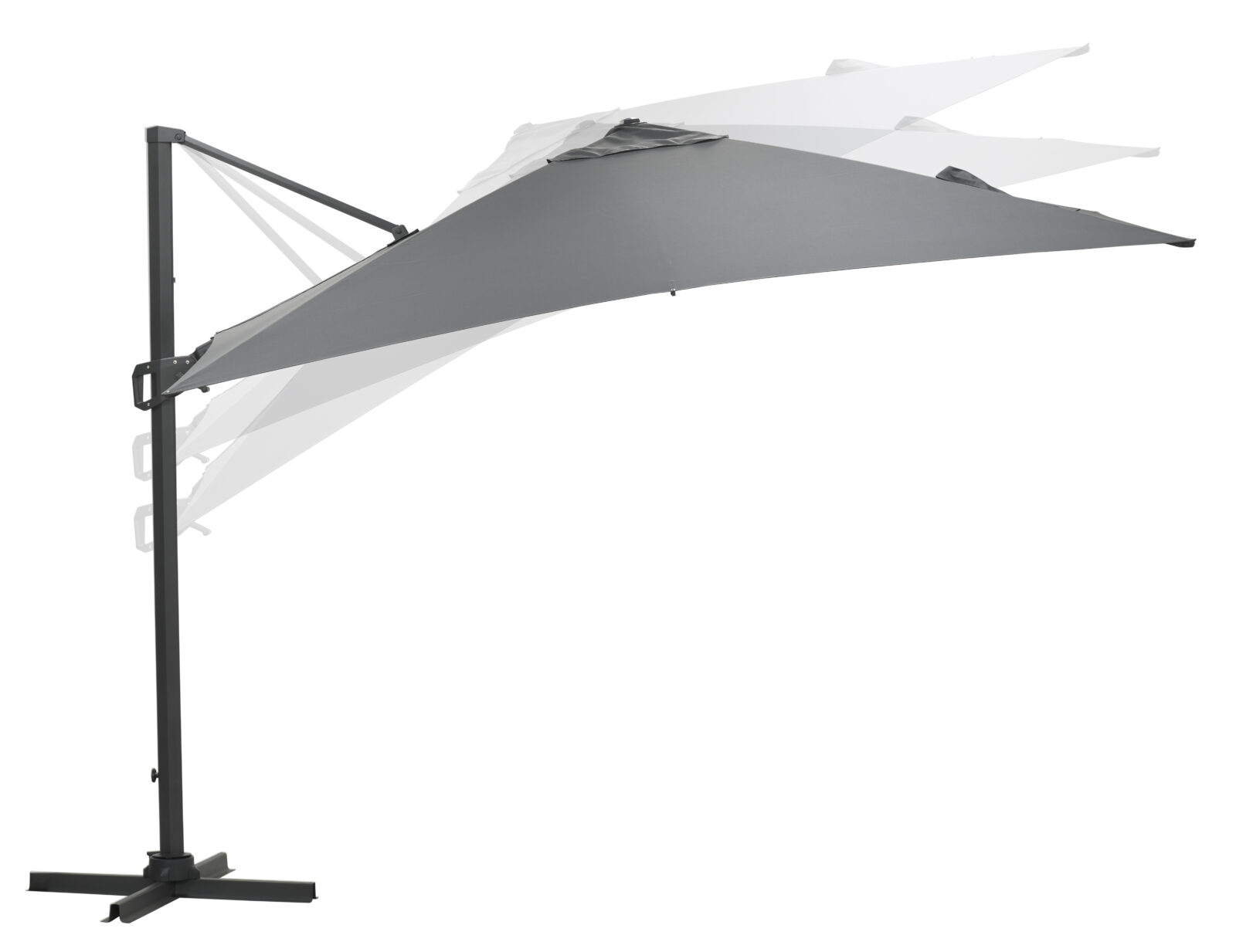Hawaii parasol 300x300 - carbon black/ donker grijs 50104SP verticaal stand 5MB scaled