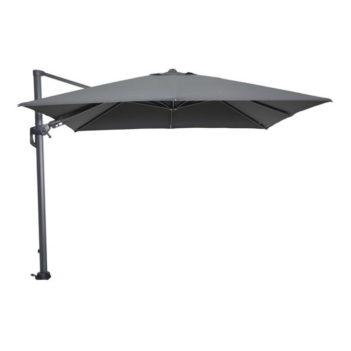 Hawaii parasol 300x300 - carbon black/ donker grijs Parasol hawaii grijs