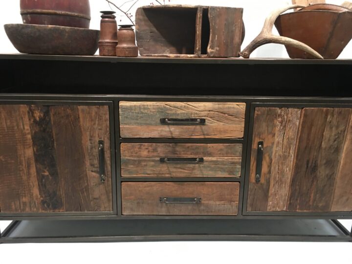 Dressoir Iron/Old Wood 150cm Meubel dressoir