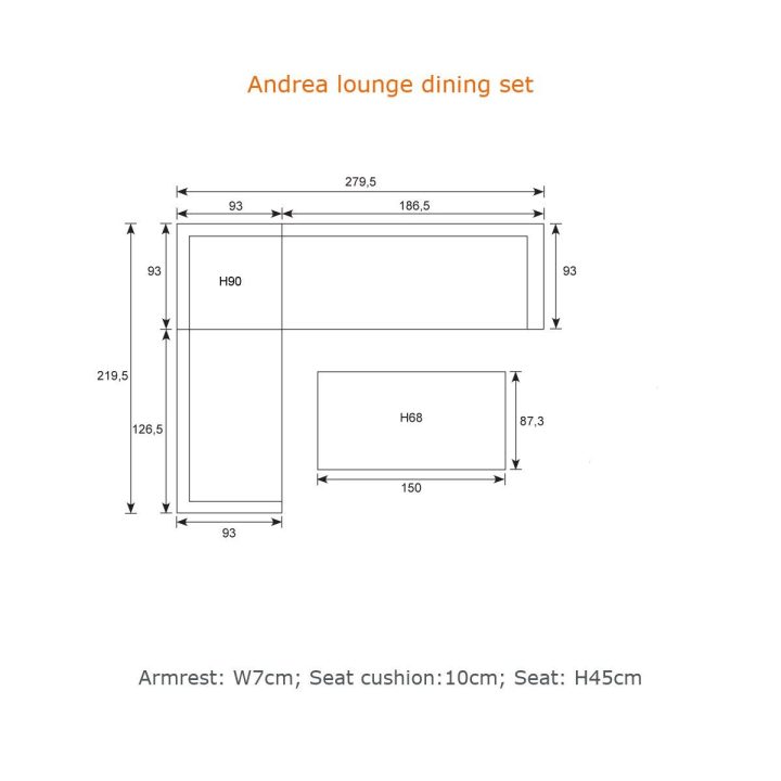 Tuinset Andrea | Linkse hoek | 5-persoons | Antraciet 80410FG 80410FG S1