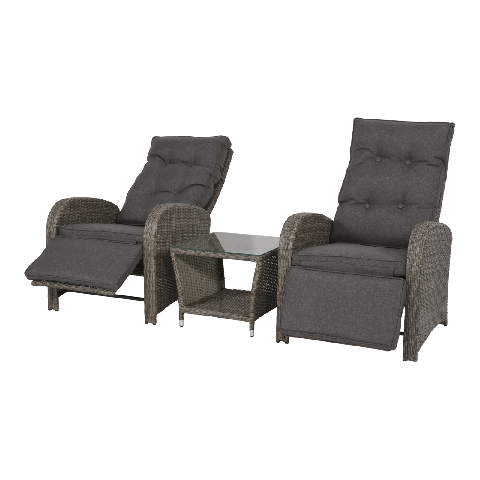 Duoset Melia Verstelbare stoelen met tafel | Wicker Van der Spek Vers en - Zevenhuizen