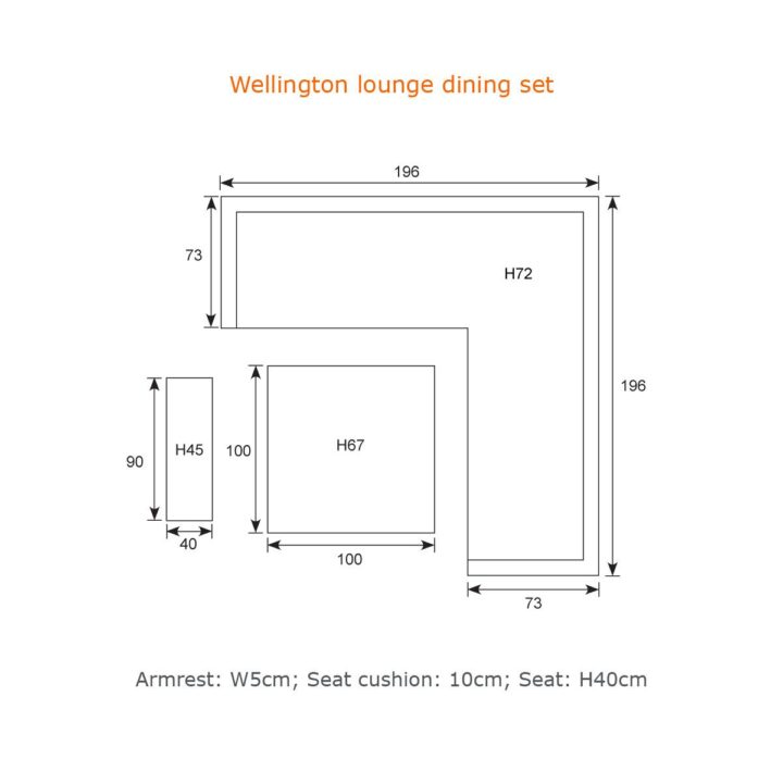 Tuinset Wellington | 5-persoons | carbon black Wellington afmeting 1