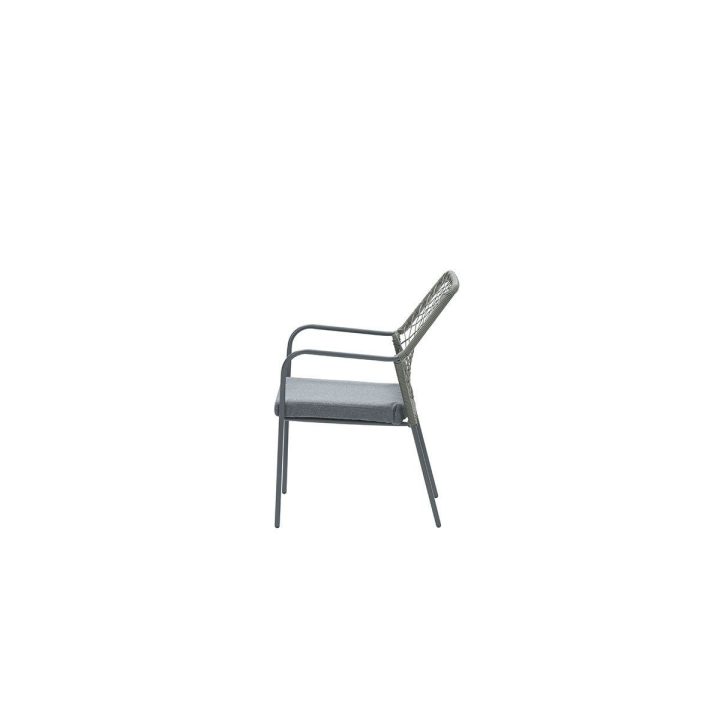 Dido dining fauteuil | carbon black | mosgroen stoel dido dining mosgroen VanderSpek zeikant
