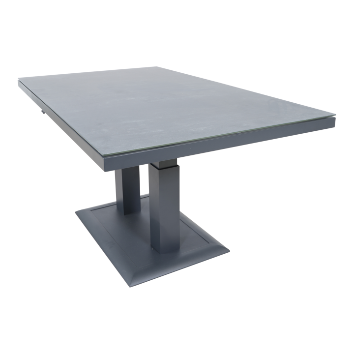Tafel Mojito glas | hoogte verstelbaar | grijs tafel mojito verstelbaar glas VanderSpek