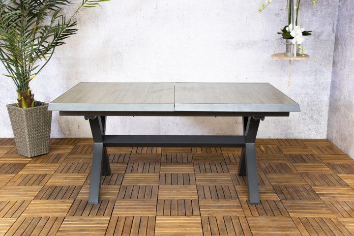Monaco tafel uitschuifbaar | keramiek | grijs tafel monaco grijs VandersSpek voorkant scaled