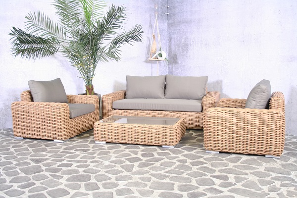 Tuinset Cyprus | 4 persoons | Lounge | Wicker Tuinset cyprus lounge wicker rond