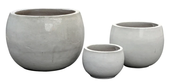 Glazed Pot Bowl White bowl pot white scaled