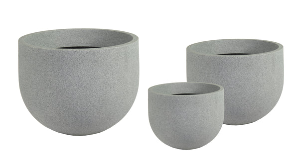 Odeon Andros Egg Pot Low Light Grey