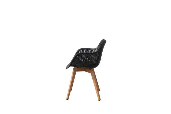 Castro stoel zwart met houtlook poten Castro chair Black 3 scaled