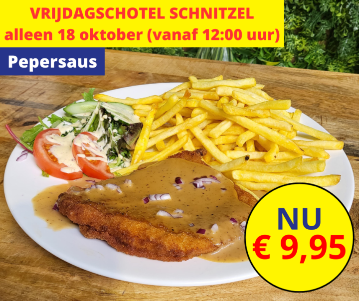 Vrijdagschotel: Schnitzel met pepersaus