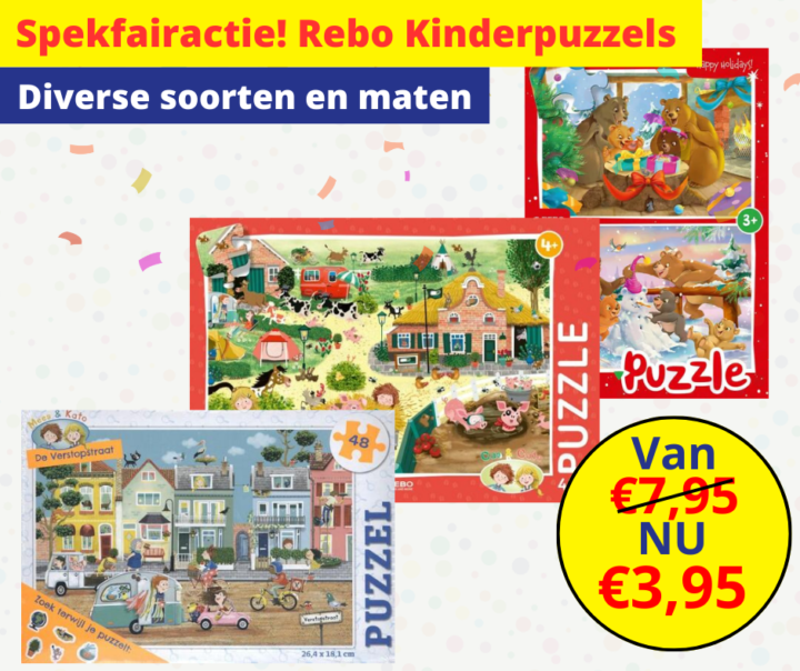 Spekfairactie | Rebo Kinderpuzzels Nieuwsbrief week 44