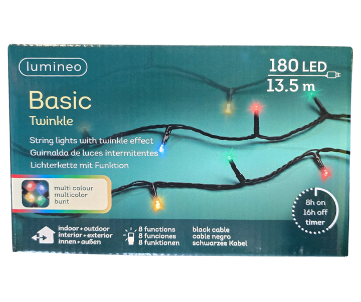 Kerstverlichting Basic Twinkle | 180 led | 13.5 m Ontwerp zonder titel