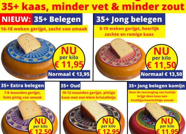 35+ kaas, minder vet & minder zout
