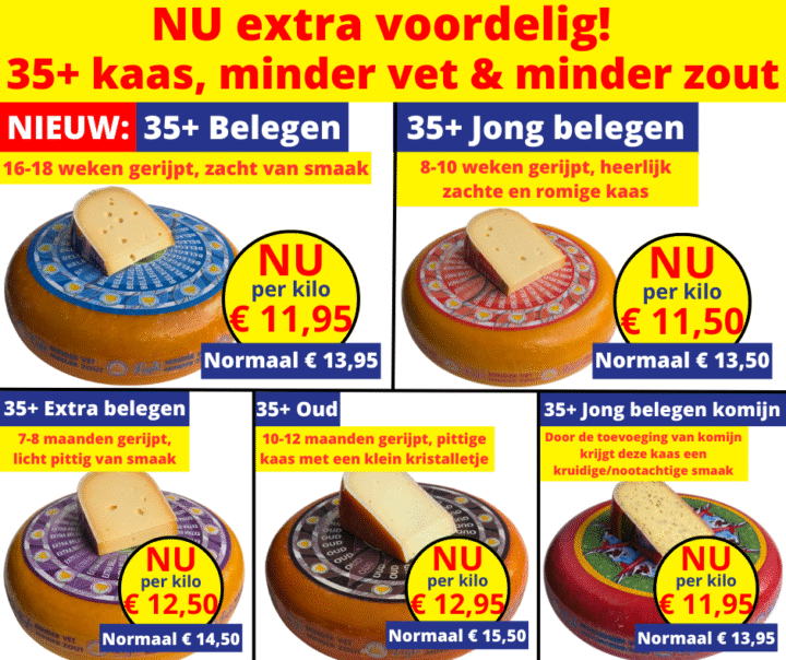 35+ kaas, minder vet & minder zout