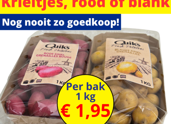 Krieltjes, rood of blank