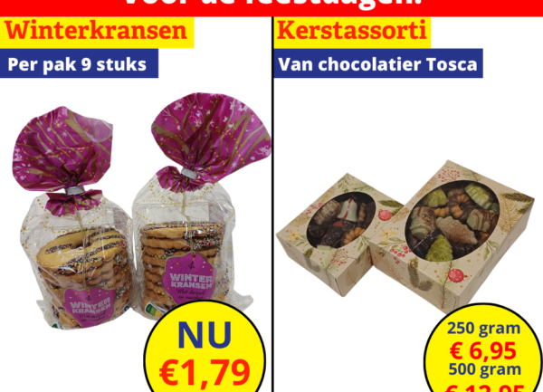 Voor de feestdagen: winterkransen & kerstassorti
