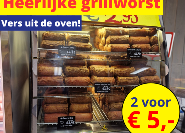 Home 13 Heerlijke grillworst, dagelijks vers uit de oven!