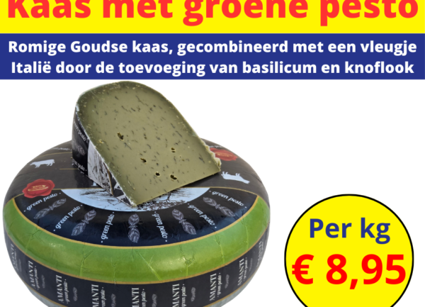 Kaas met groene pesto