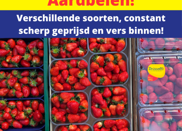 Aardbeien! Verschillende soorten, constant scherp geprijsd en vers binnen!