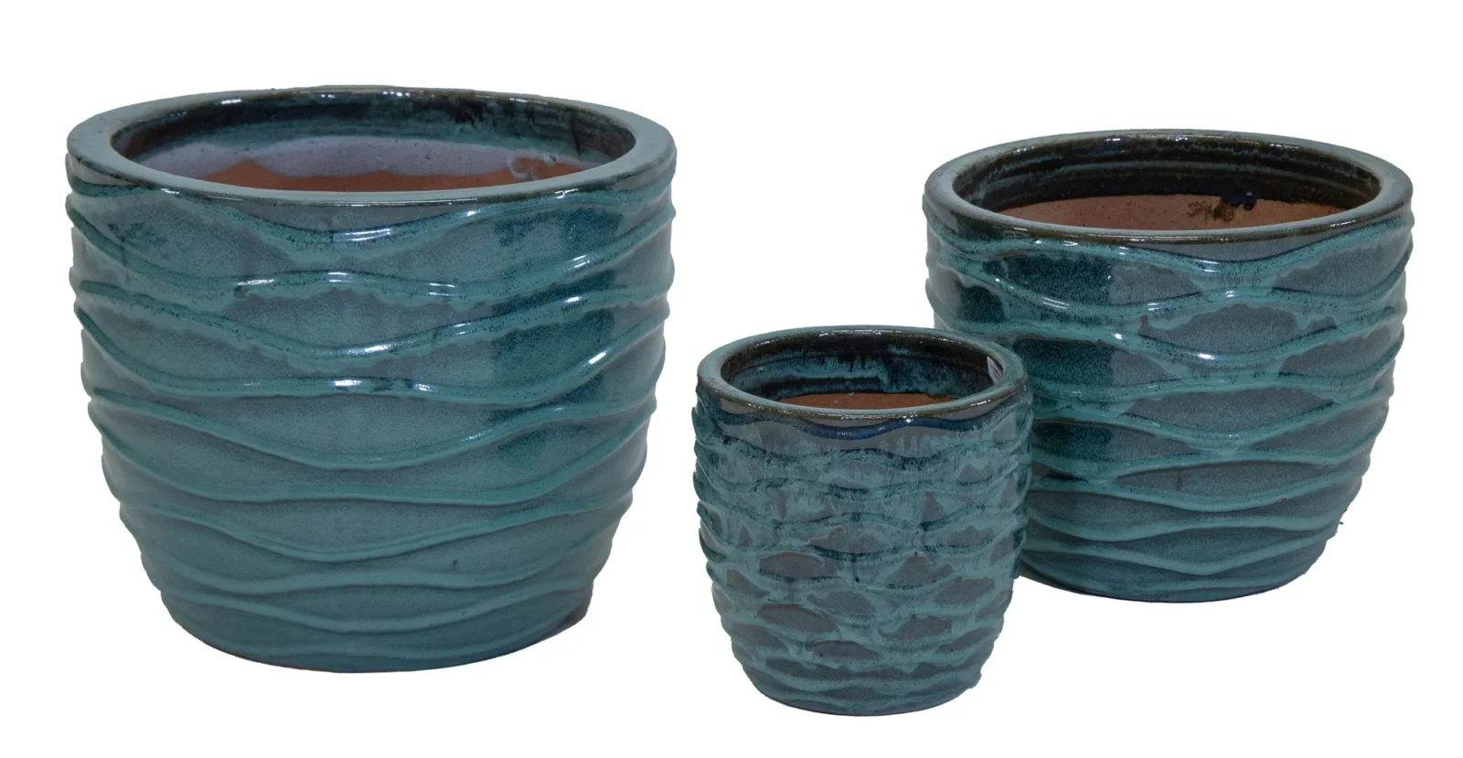 Afbeedling Glazed Hori Wave Moss Green - Spekvoordeel.nl