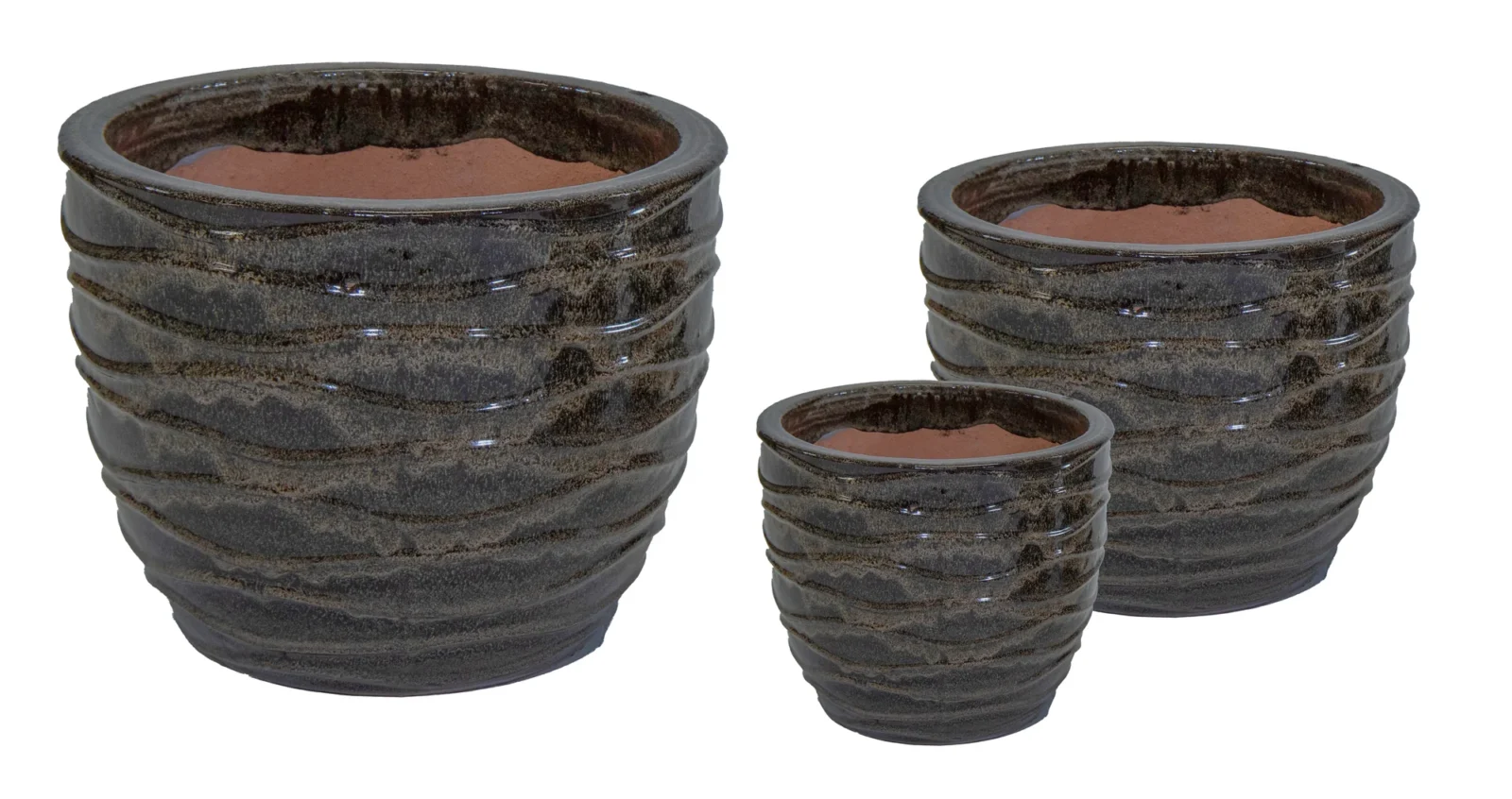 Afbeedling Glazed Hori Wave Falling Brown - Spekvoordeel.nl