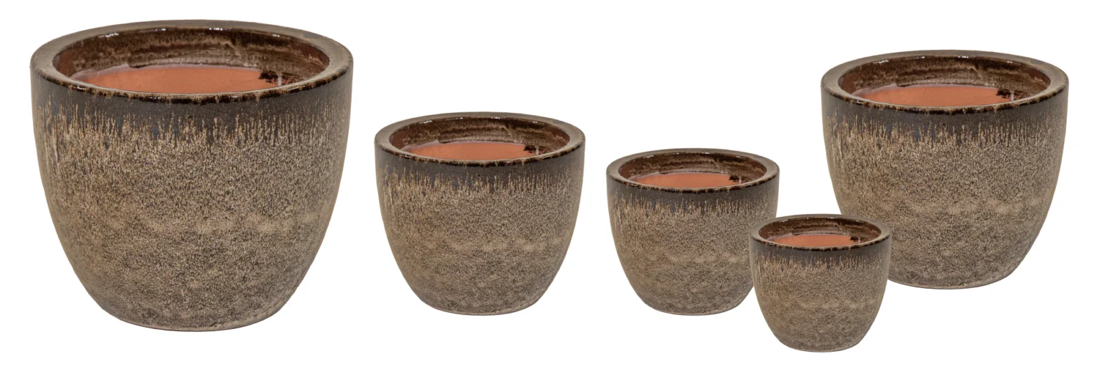 Afbeedling Glazed Egg Pot Falling Brown - Spekvoordeel.nl