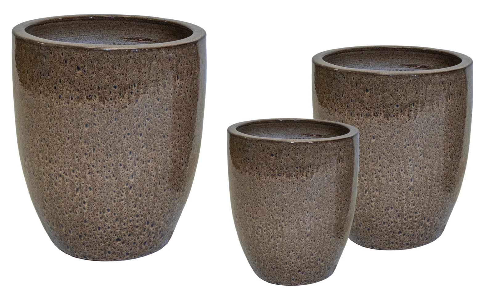 Afbeedling Glazed Egg Vase Falling Brown - Spekvoordeel.nl