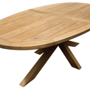 Afbeedling Teak tuintafel ovaal - Spekvoordeel.nl