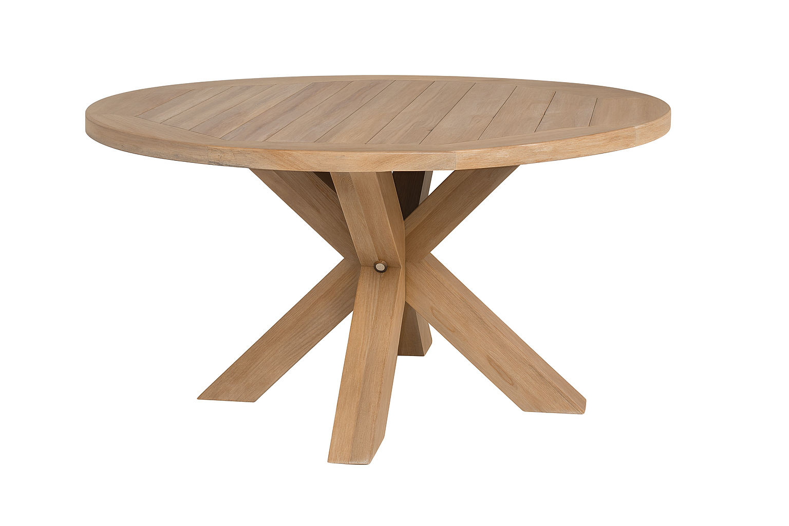 Afbeedling Teak tuintafel rond - Spekvoordeel.nl
