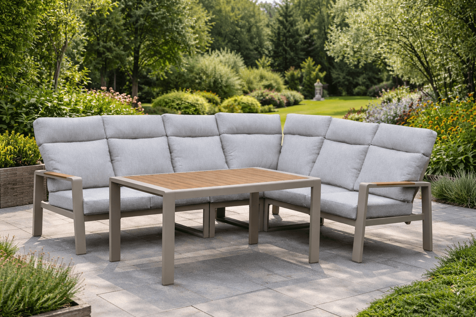 Den Haag XL lounge-diningset | Champagne - Afbeelding 4