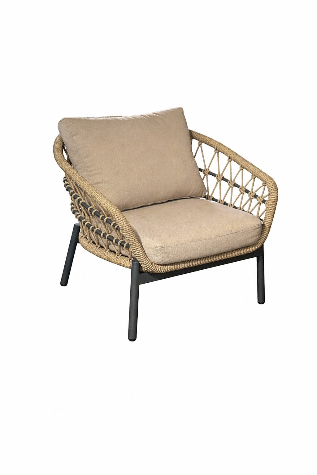 Afbeedling Dakota lounge stoel antraciet - Spekvoordeel.nl