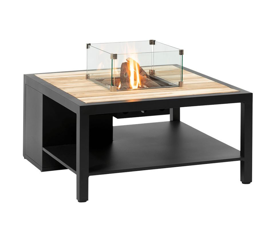 Afbeedling Cosiflow square teak vuurtafel - Spekvoordeel.nl
