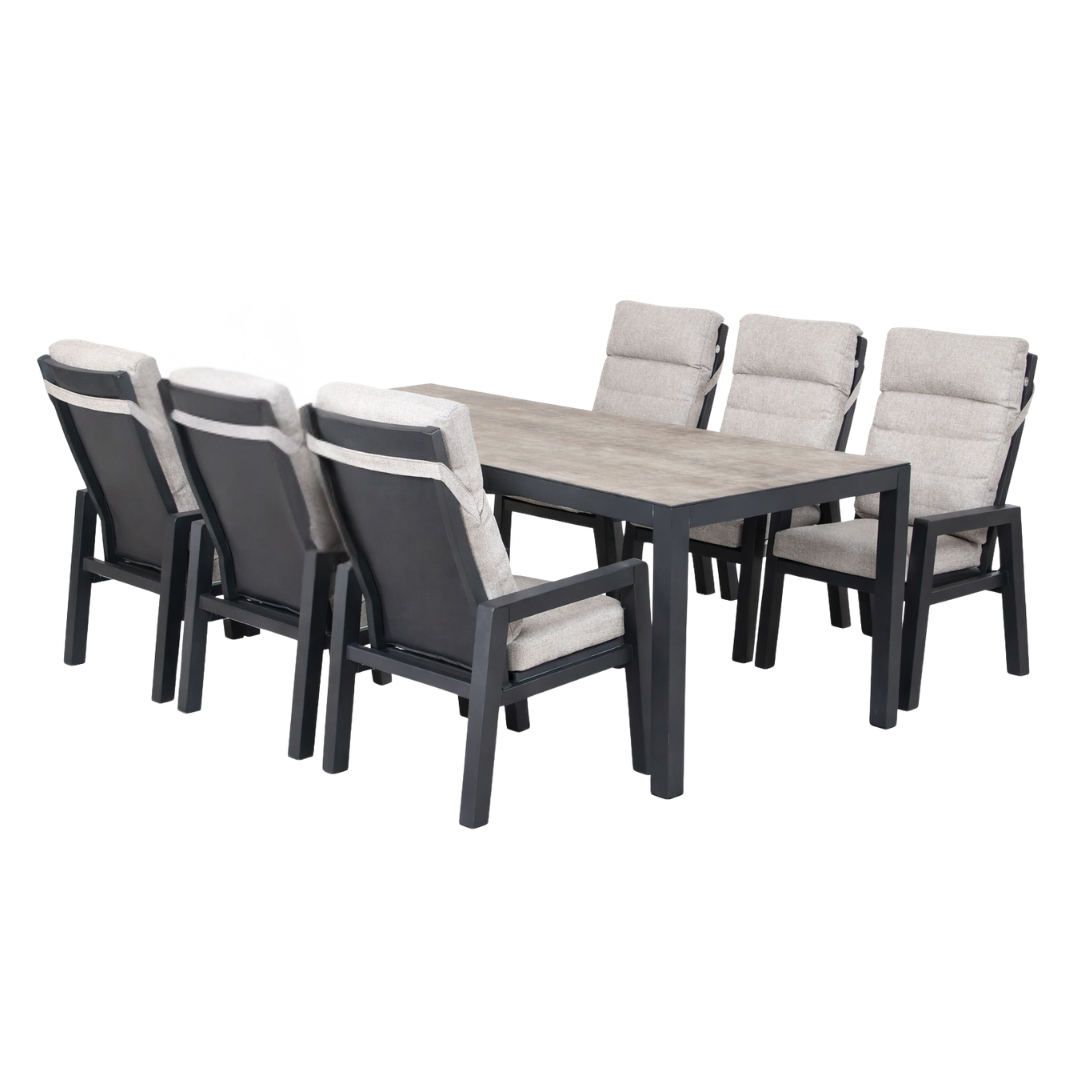 Afbeedling Tafel Dora + 6x stoel Santana