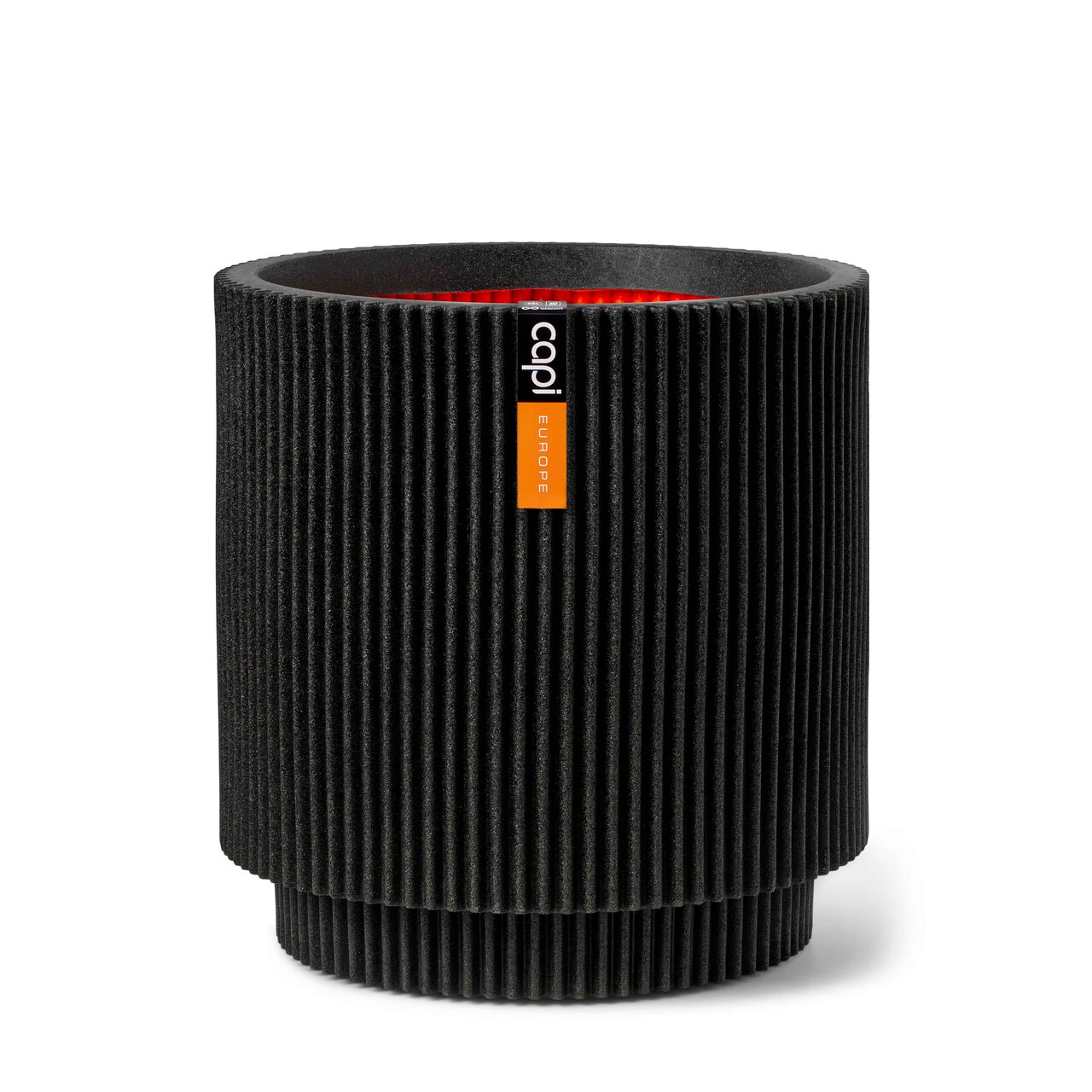 Afbeedling Capi Vase cylinder Groove black - Spekvoordeel.nl
