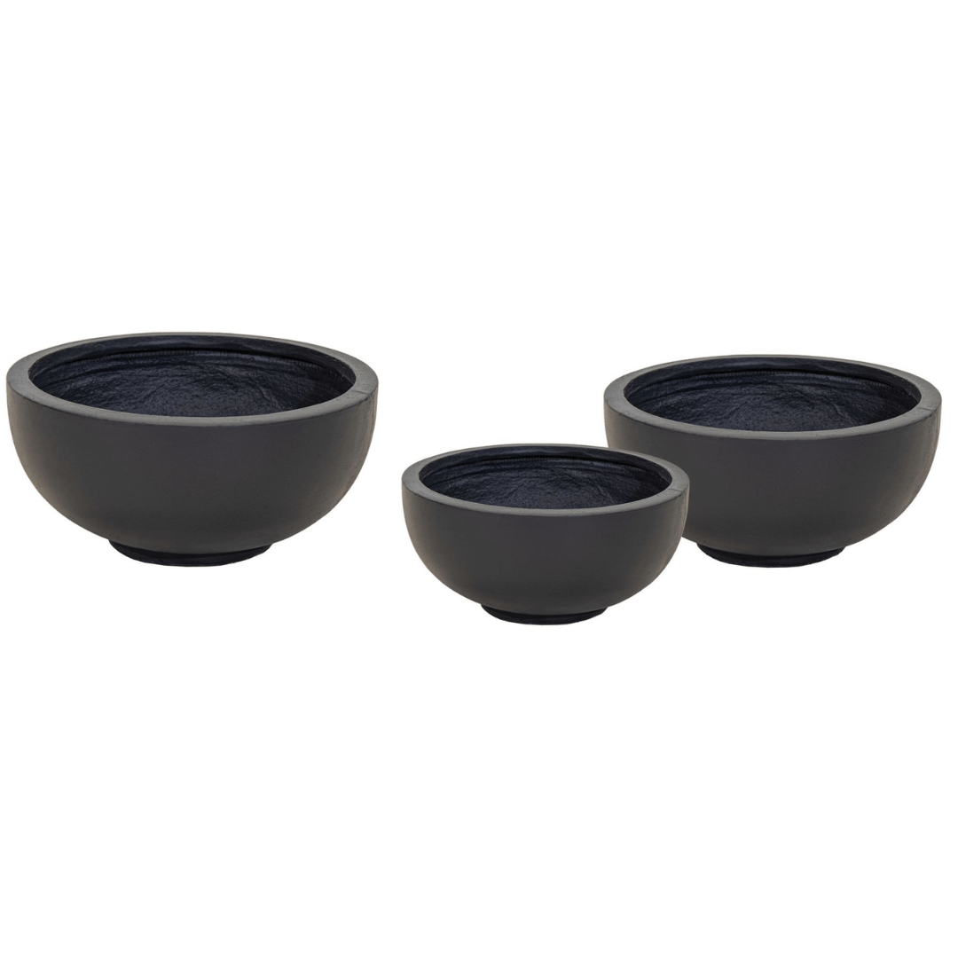 Afbeedling Clayfibre Round Bowl Anthracite - Spekvoordeel.nl