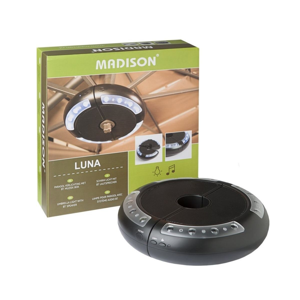 Afbeedling Parasol Licht met Bluetooth Speaker - Spekvoordeel.nl