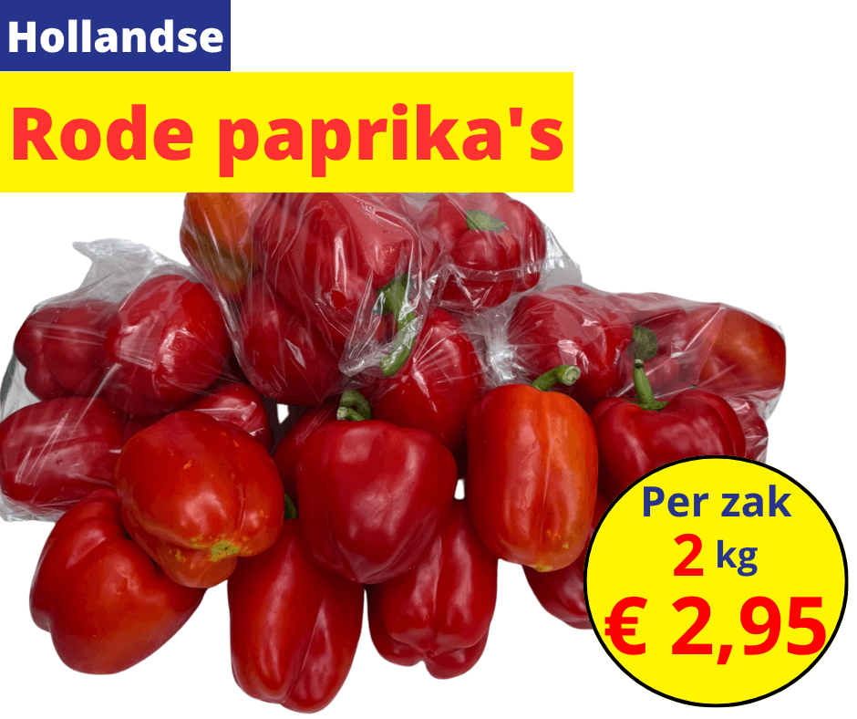 Hollandse rode paprika’s
